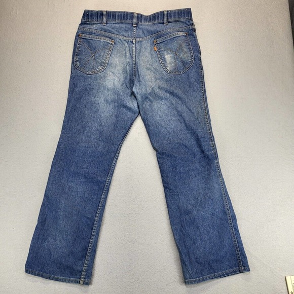 Vintage Levis Mens Jeans Orange Tab Made In USA 35x28 Tag (38x29) Medium Wash - Picture 12 of 16